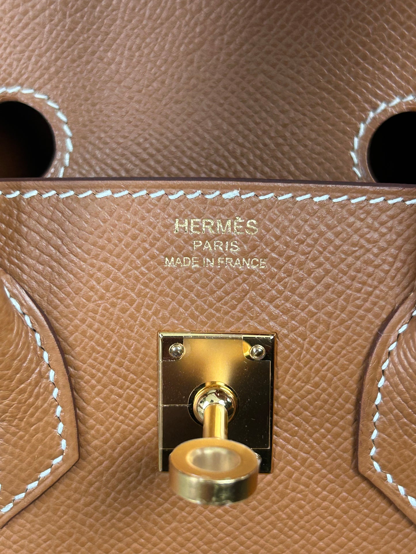Hermes Gold Epsom Sellier & Gold Hardware Birkin 25