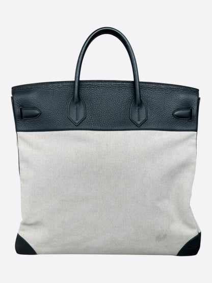 Hermes Black Togo & Canvas HAC Birkin 40