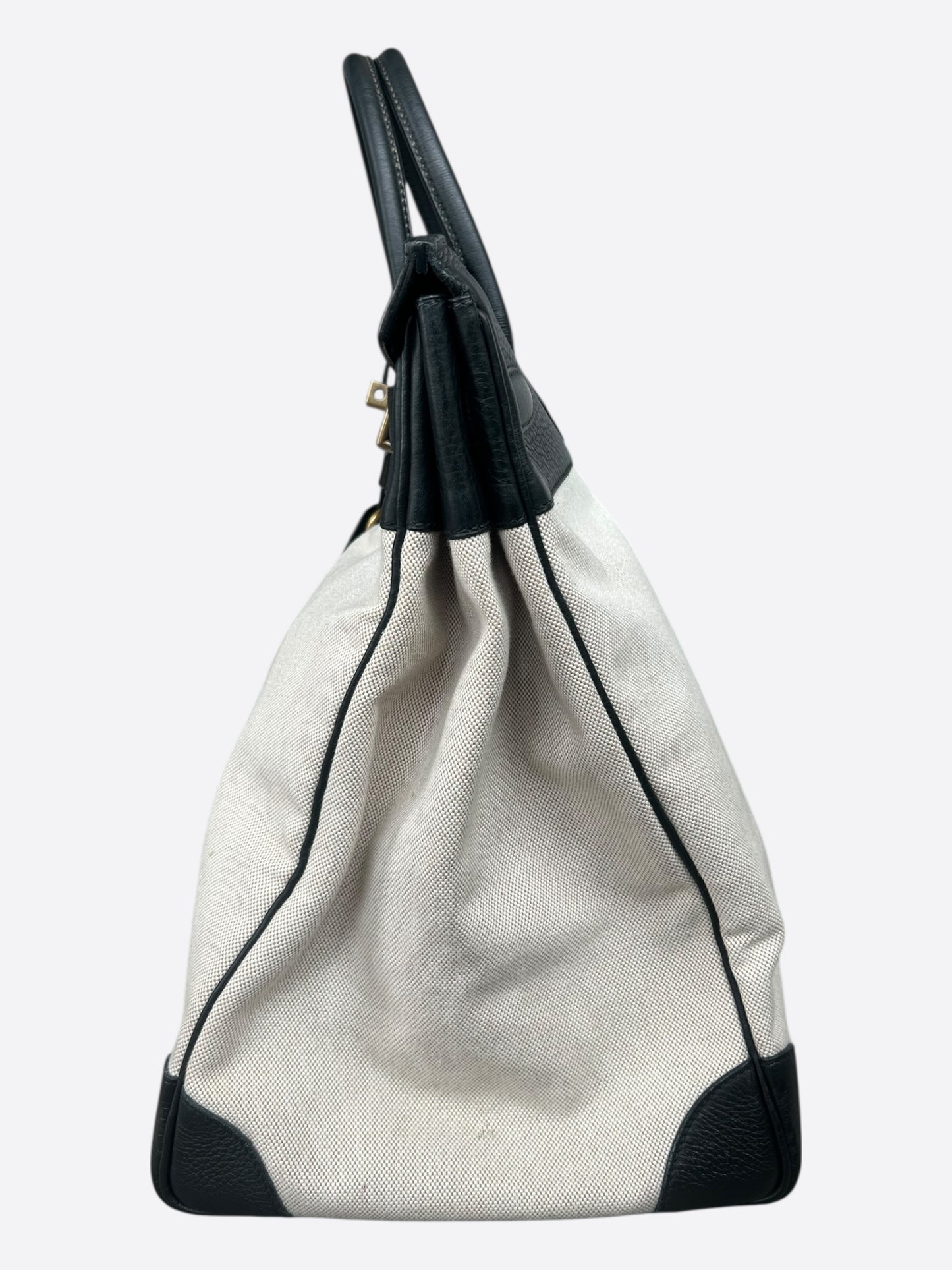 Hermes Black Togo & Canvas HAC Birkin 40