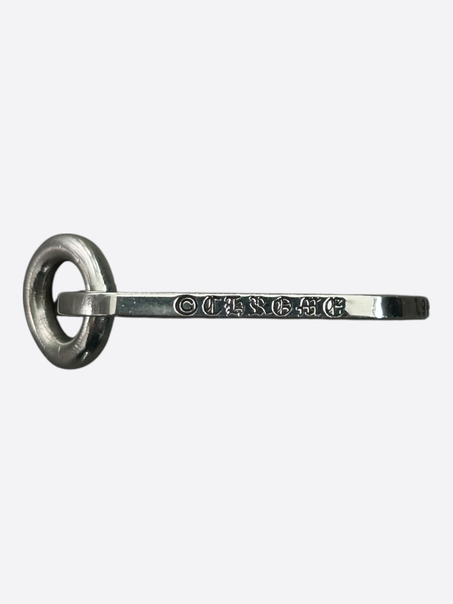 Chrome Hearts Silver Cross Dog Tag Pendant