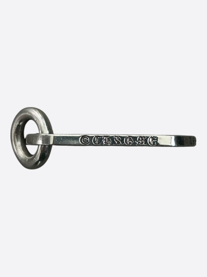Chrome Hearts Silver Cross Dog Tag Pendant