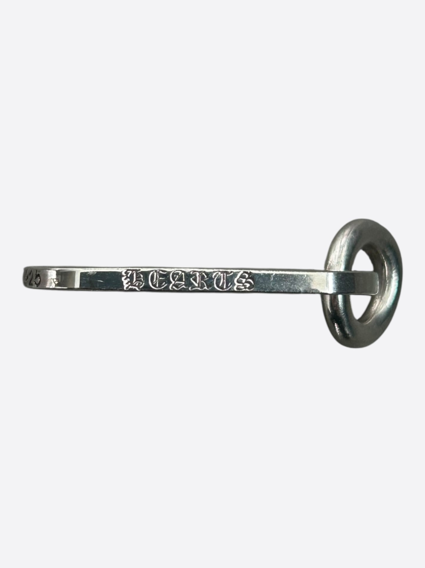 Chrome Hearts Silver Cross Dog Tag Pendant