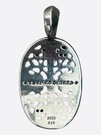 Chrome Hearts Silver Oval Cross Pendant