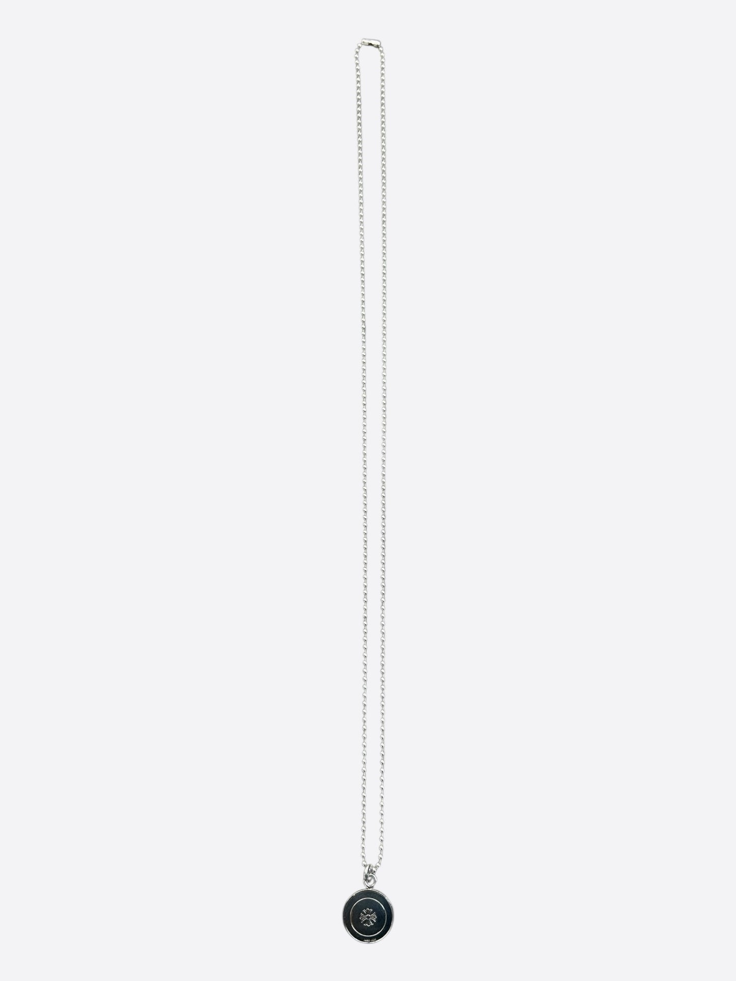 Chrome Hearts Silver Angel Medallion Necklace