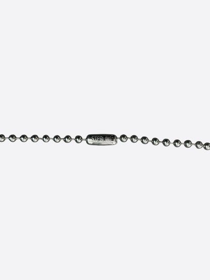 Chrome Hearts Silver Angel Medallion Necklace