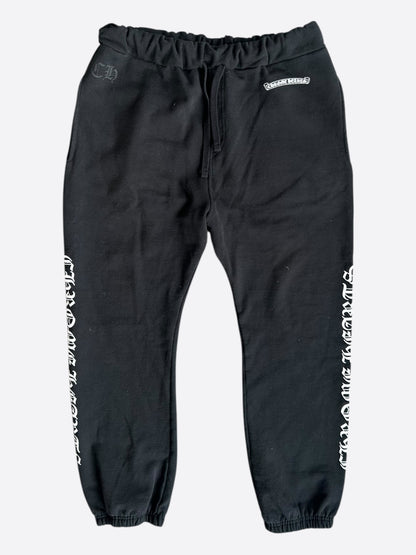 Chrome Hearts Black & White Script Logo Sweatpants