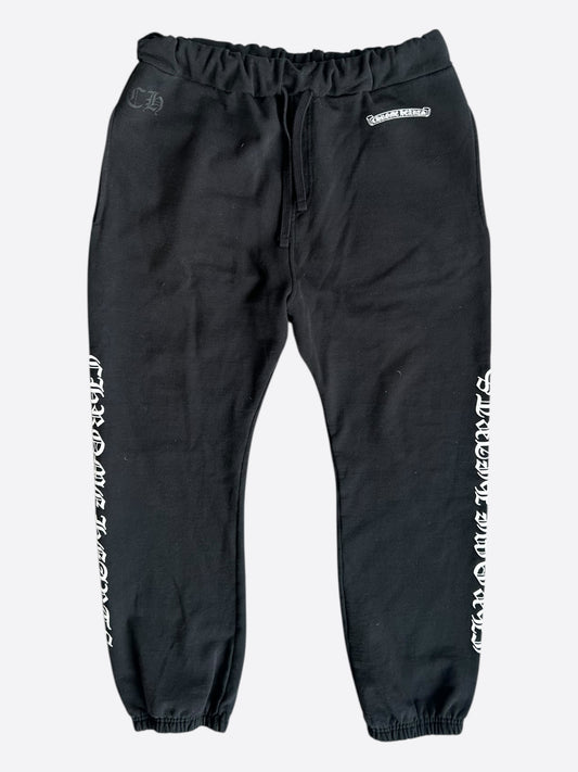 Chrome Hearts Black & White Script Logo Sweatpants