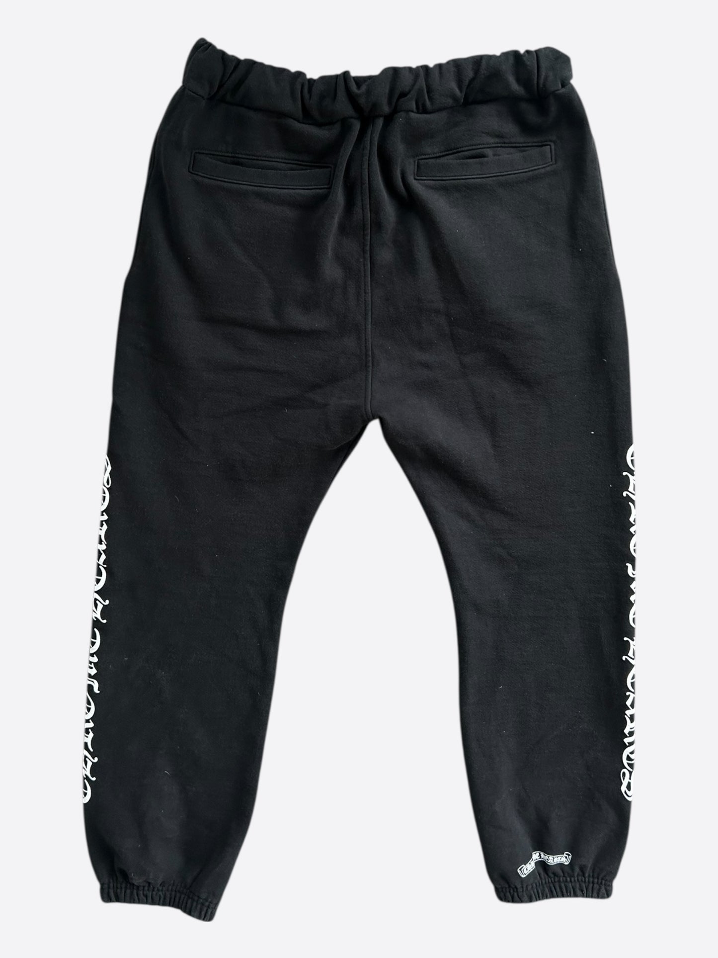 Chrome Hearts Black & White Script Logo Sweatpants