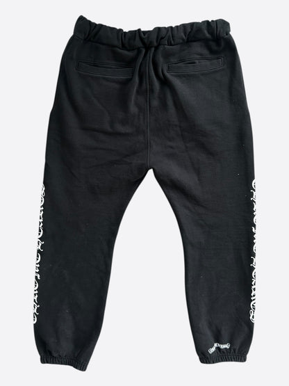Chrome Hearts Black & White Script Logo Sweatpants