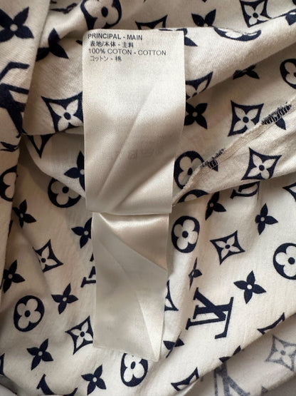 Louis Vuitton White & Blue Monogram T-Shirt