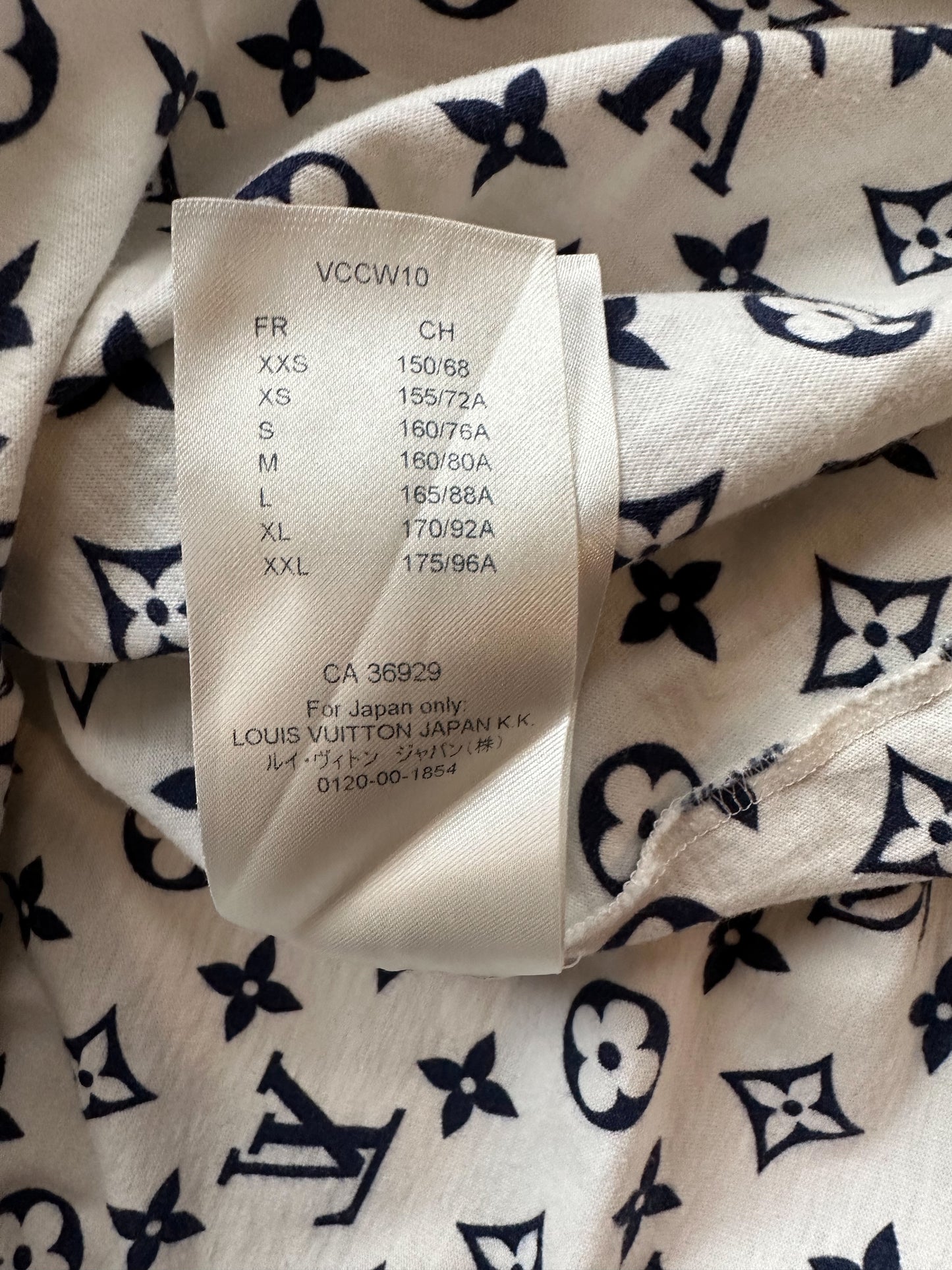 Louis Vuitton White & Blue Monogram T-Shirt