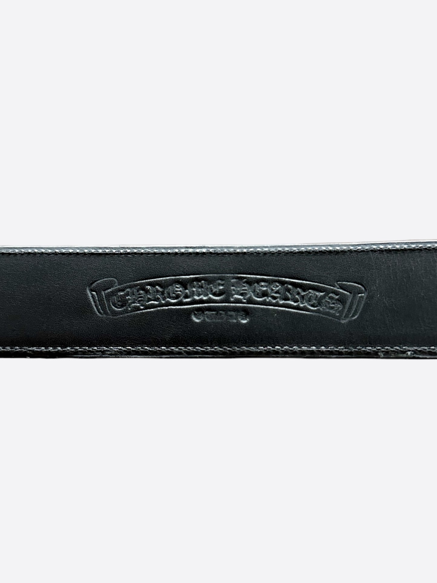 Chrome Hearts Black & Red Cross Patch Cemetery Belt