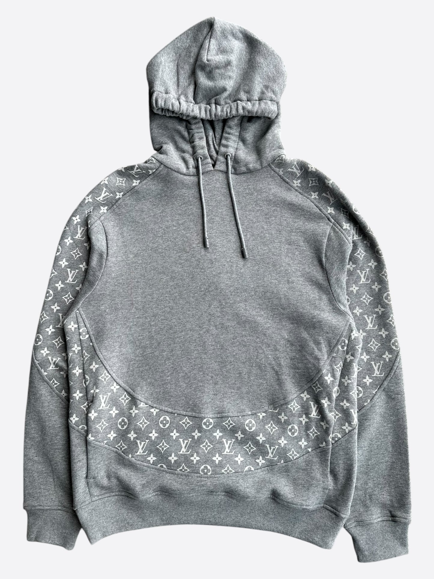 Louis Vuitton Grey Circle Cut Monogram Hoodie