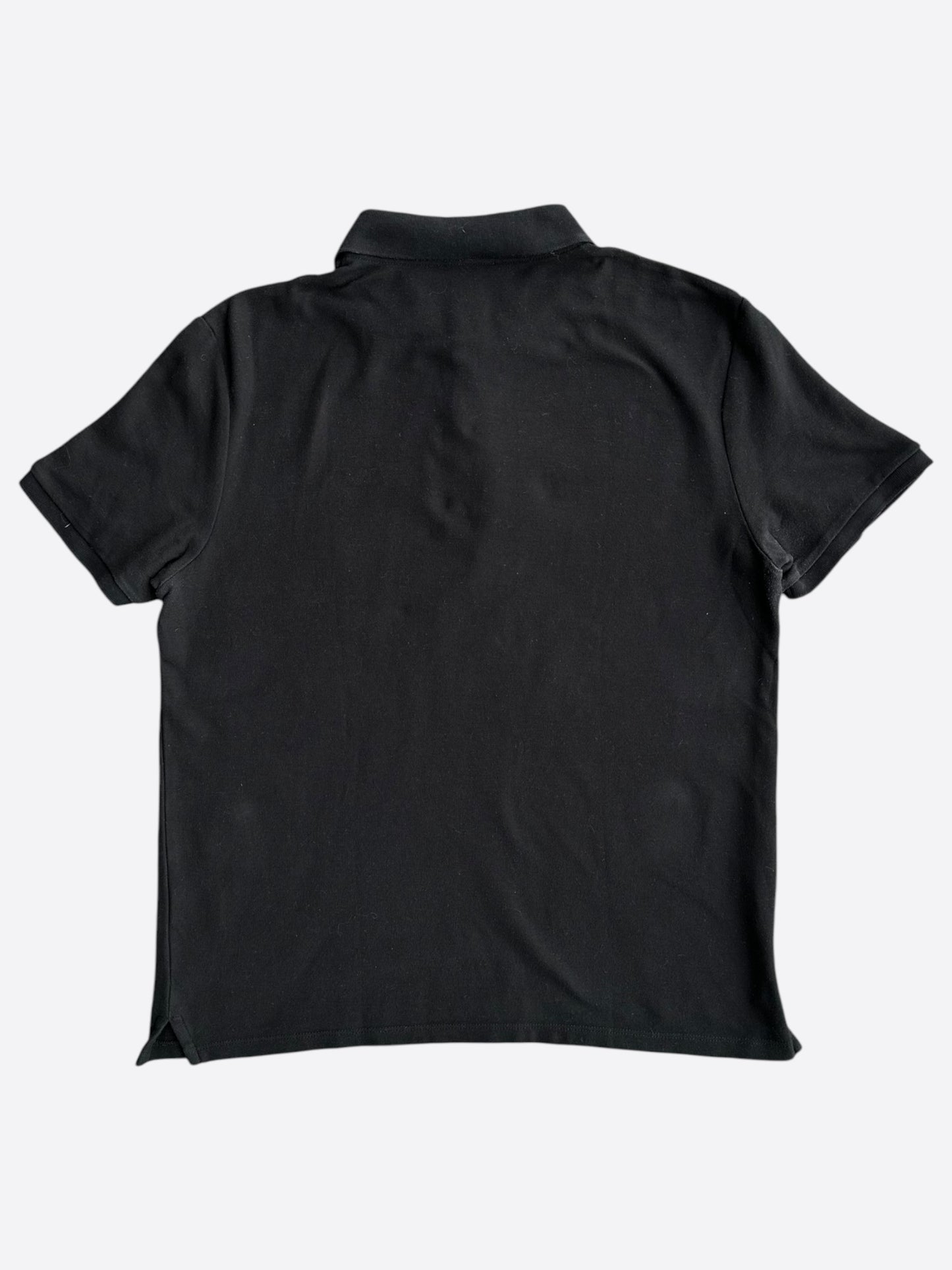 Louis Vuitton Black Embroidered Logo Polo T-Shirt