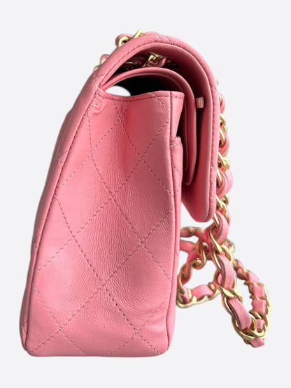 Chanel Pink Quilted Calfskin Medium Flap Bag