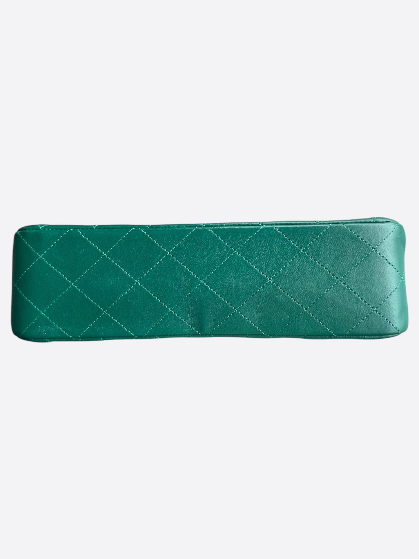 Chanel Green Quilted Calfskin Medium Flap Bag