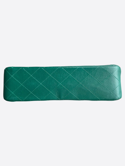 Chanel Green Quilted Calfskin Medium Flap Bag