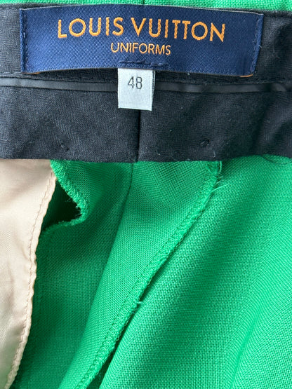 Louis Vuitton Green Wool Dress Pants