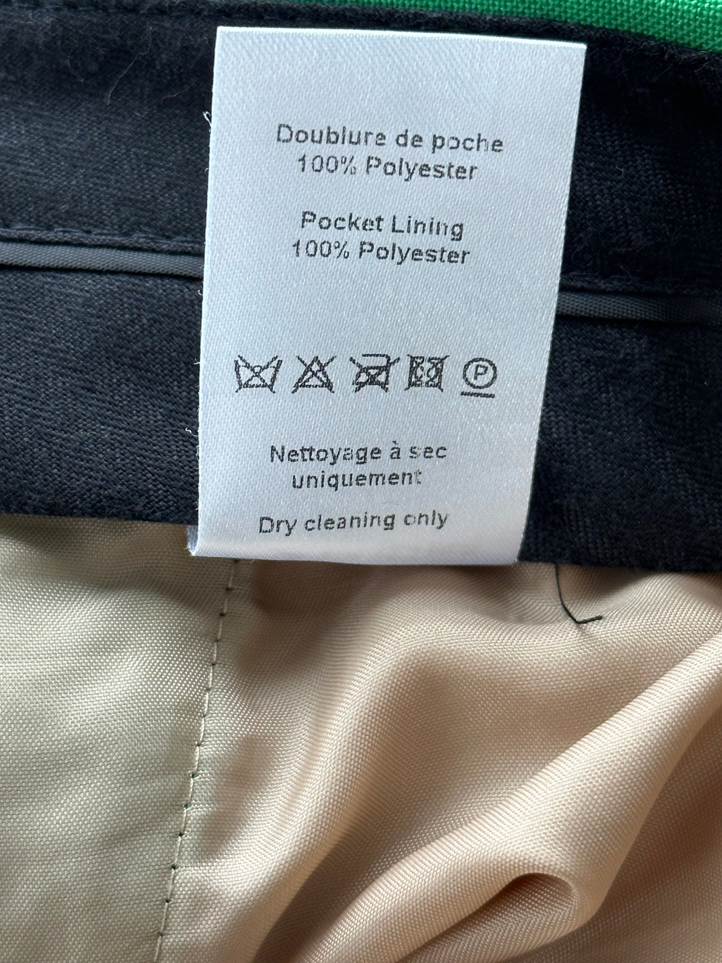 Louis Vuitton Green Wool Dress Pants