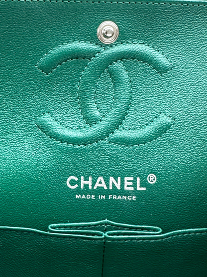 Chanel Green Quilted Calfskin Medium Flap Bag