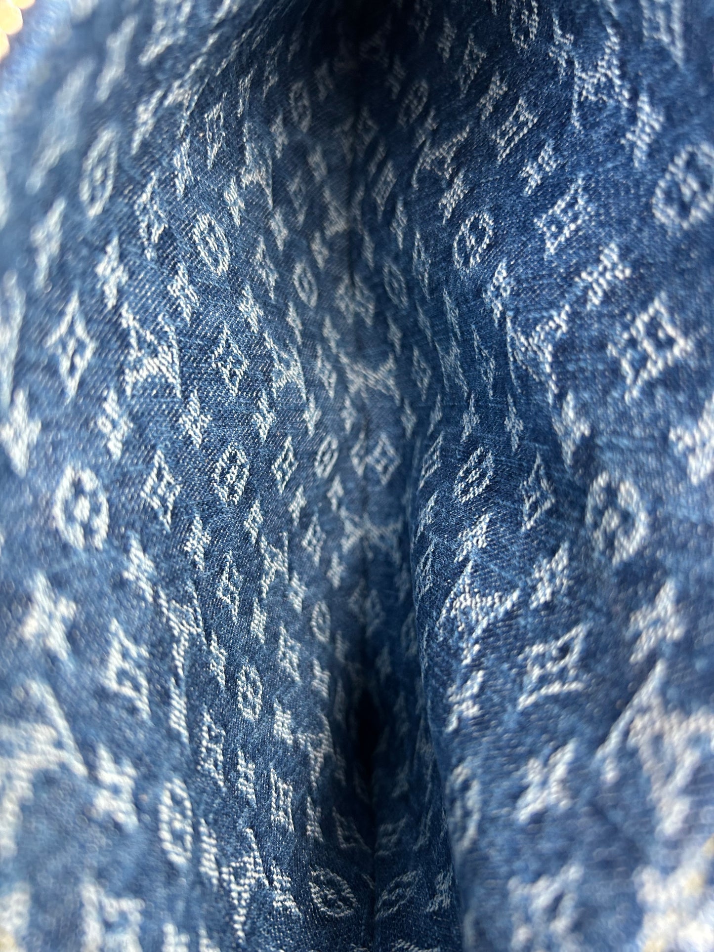 Louis Vuitton Takashi Murakami Blue Cherry Monogram Denim Coussin PM