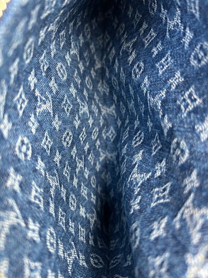 Louis Vuitton Takashi Murakami Blue Cherry Monogram Denim Coussin PM