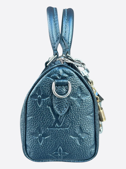 Louis Vuitton Navy Shimmer Monogram Nano Speedy