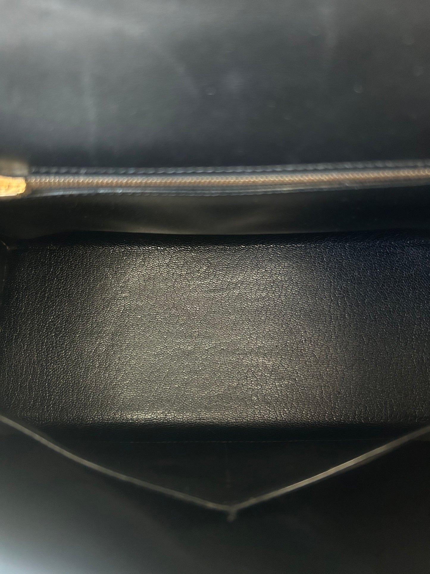 Hermes Black Box & Gold Hardware Kelly 28