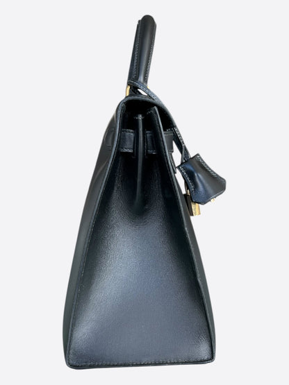 Hermes Black Box & Gold Hardware Kelly 28
