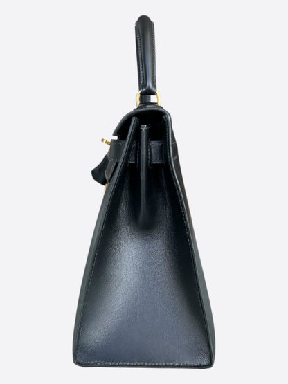 Hermes Black Box & Gold Hardware Kelly 28