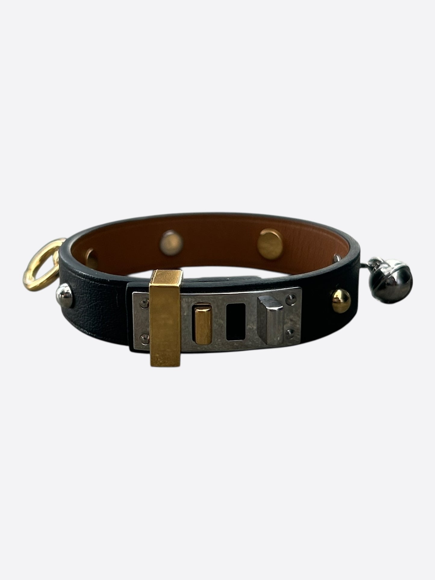 Hermes Black Swift & Electrum Hardware Curiosite Charm Bracelet