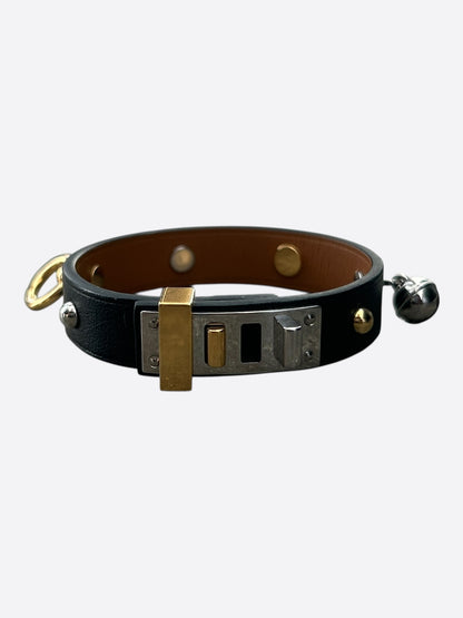 Hermes Black Swift & Electrum Hardware Curiosite Charm Bracelet