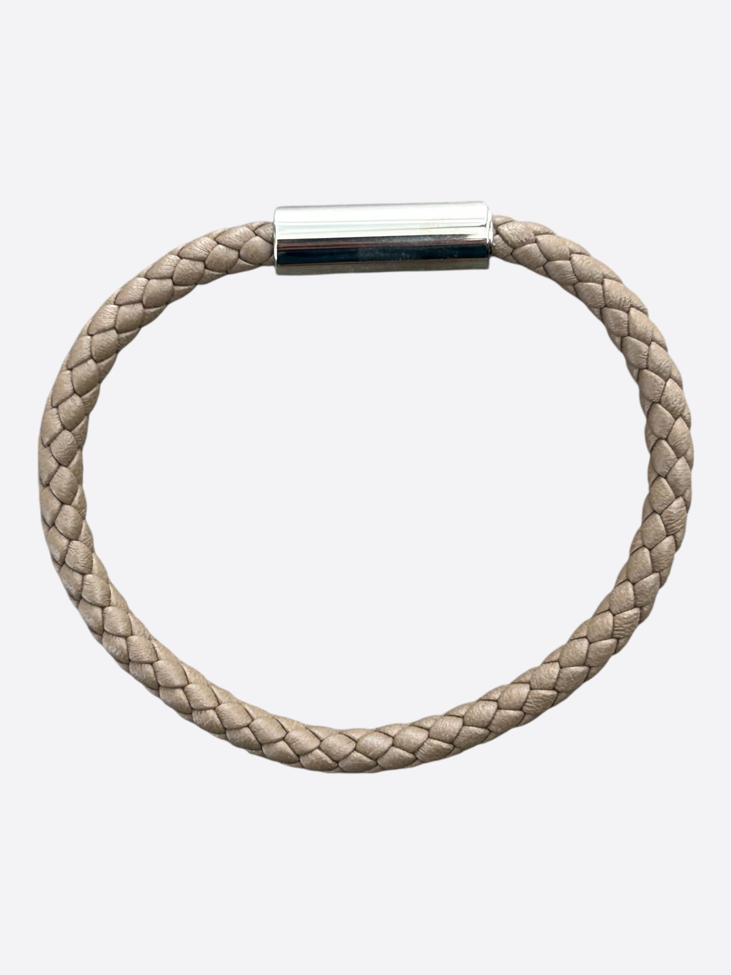 Hermes Brown Swift & Palladium Hardware Goliath Bracelet
