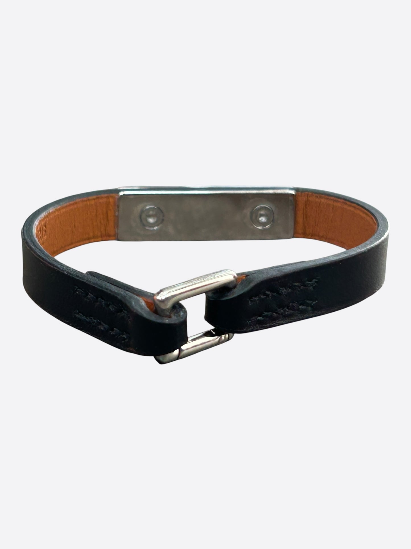 Hermes Black Swift & Palladium Hardware Mini Kelly Bracelet