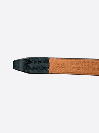 Hermes Black Swift & Palladium Hardware Mini Kelly Bracelet