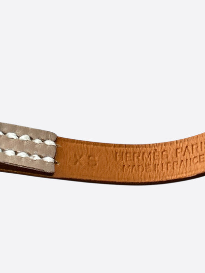 Hermes Etoupe Swift & Palladium Hardware Mini Kelly Bracelet