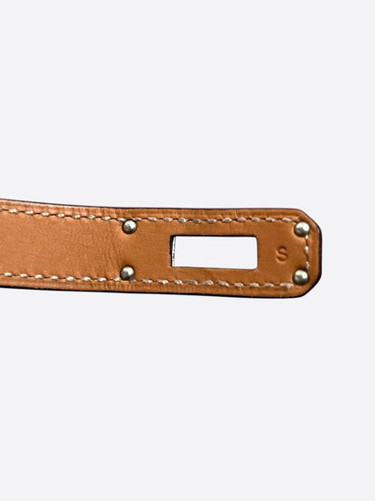 Hermes Red Epsom & Palladium Hardware Kelly Double Tour Bracelet