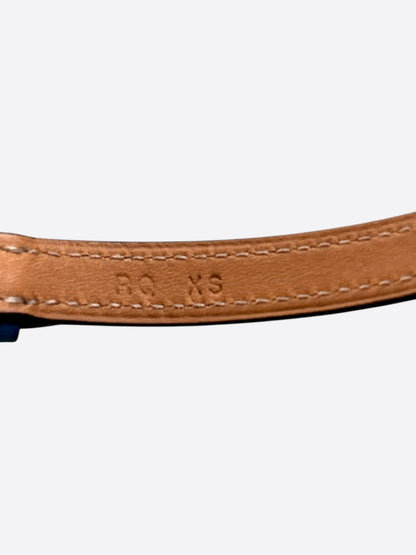 Hermes Blue Swift & Palladium Hardware Etriviere Double Tour Bracelet