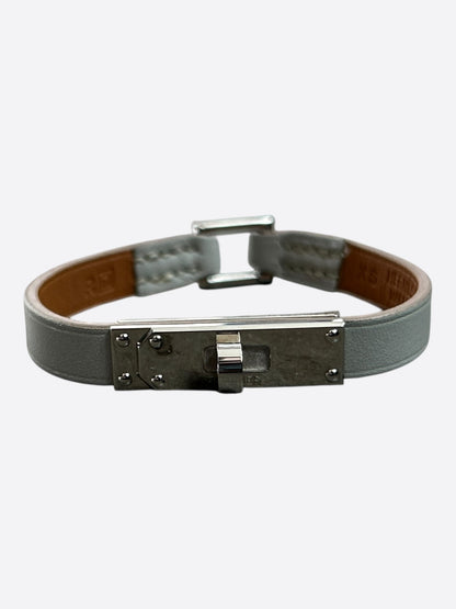 Hermes Grey Swift & Palladium Hardware Mini Kelly Bracelet