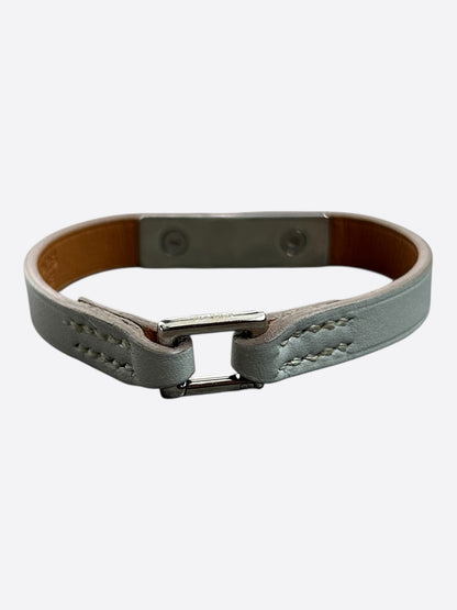 Hermes Grey Swift & Palladium Hardware Mini Kelly Bracelet