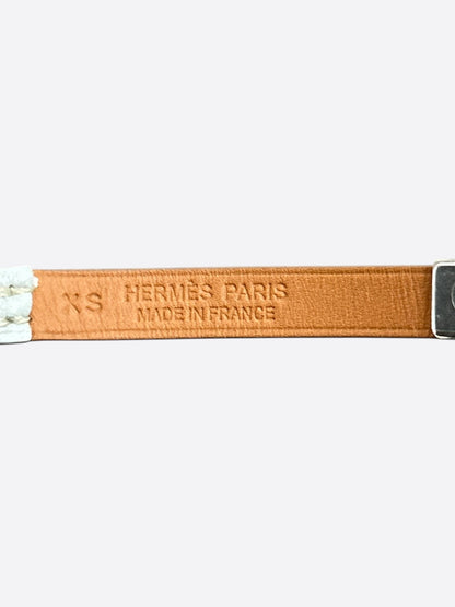 Hermes Grey Swift & Palladium Hardware Mini Kelly Bracelet