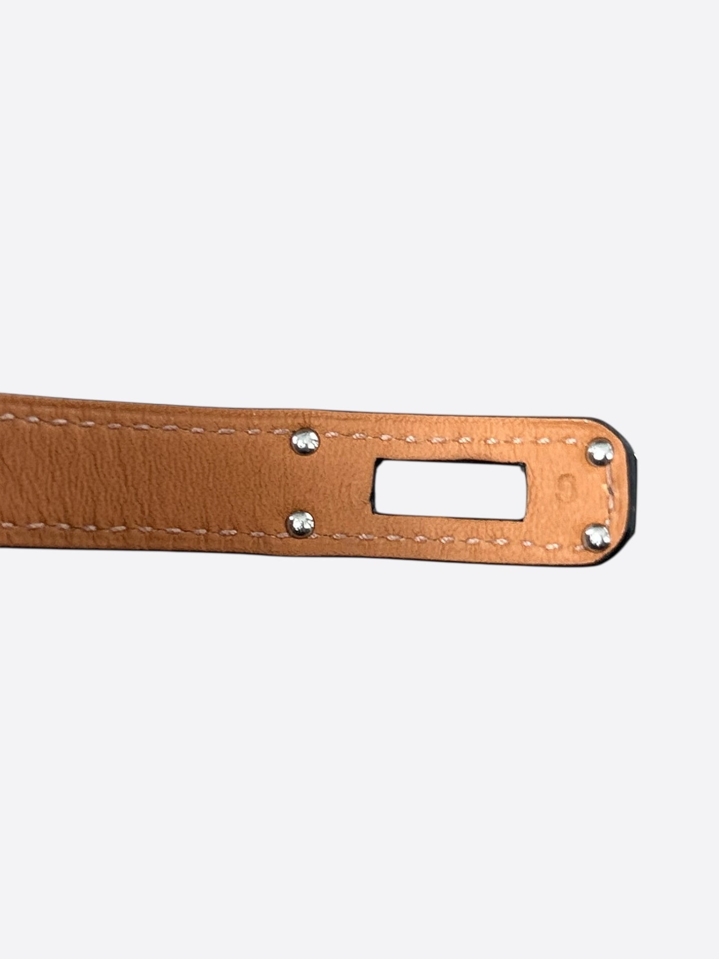Hermes Purple Crocodile & Palladium Hardware Kelly Double Tour Bracelet