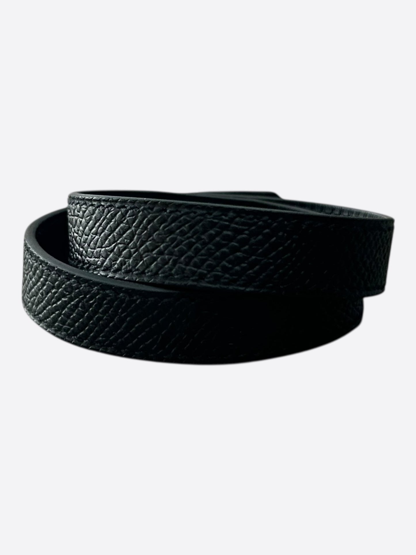 Hermes Black Epsom & Gold Hardware Kelly Double Tour Bracelet