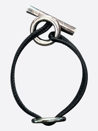 Hermes Black Swift & Palladium Hardware Skipper Bracelet