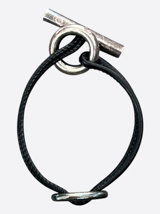 Hermes Black Swift & Palladium Hardware Skipper Bracelet