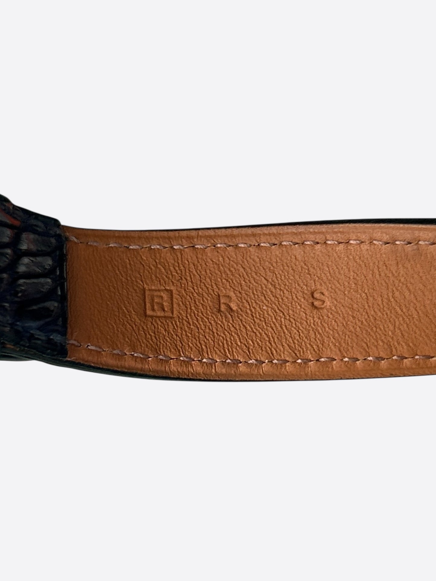 Hermes Navy Blue Crocodile & Palladium Hardware Etriviere Double Tour Bracelet