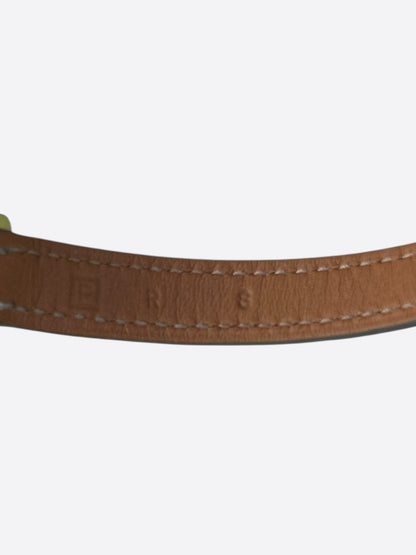 Hermes Yellow Swift & Palladium Hardware Etriviere Double Tour Bracelet