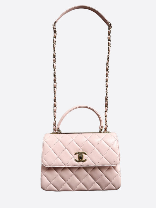Chanel Pink Small Quilted Lambskin Trendy CC