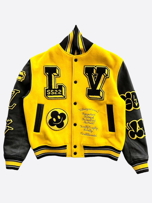 Louis Vuitton Black & Yellow Varsity Jacket