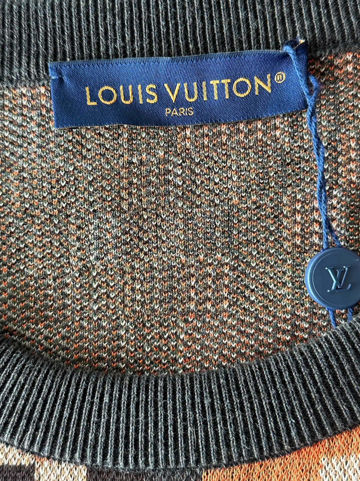 Louis Vuitton Orange Damoflage LVers Sweater